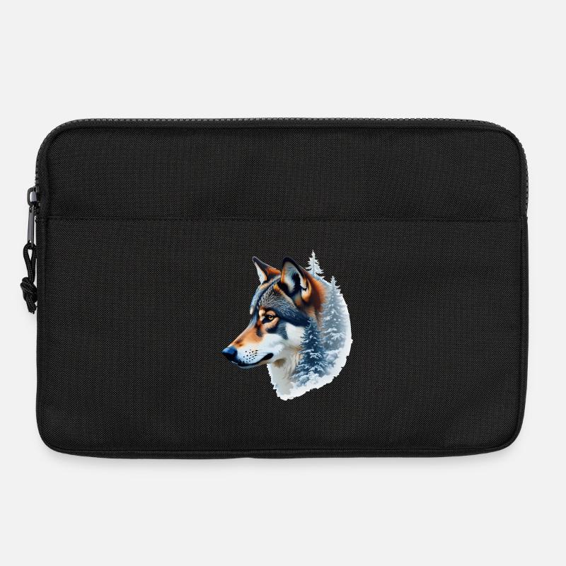 Snow Wolf: Wild und Winter Fusion - Laptoptasche 13" - Schwarz