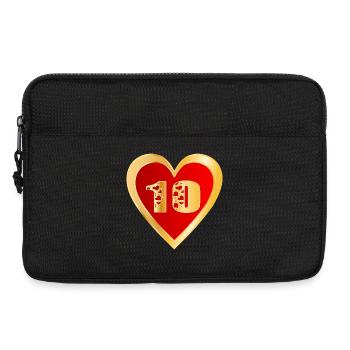 10. Geburtstag Herz - Zahl ZEHN JAHRE - Laptoptasche 13" - Schwarz - Vorne