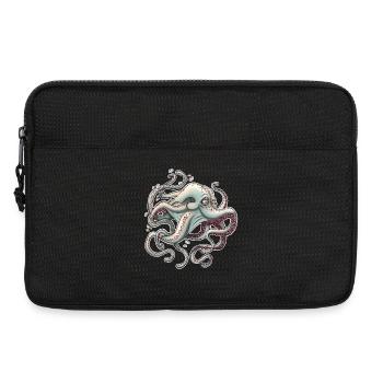 Whimsical Octopus with Dreamy Expression - Laptop bag 13" - black - Front