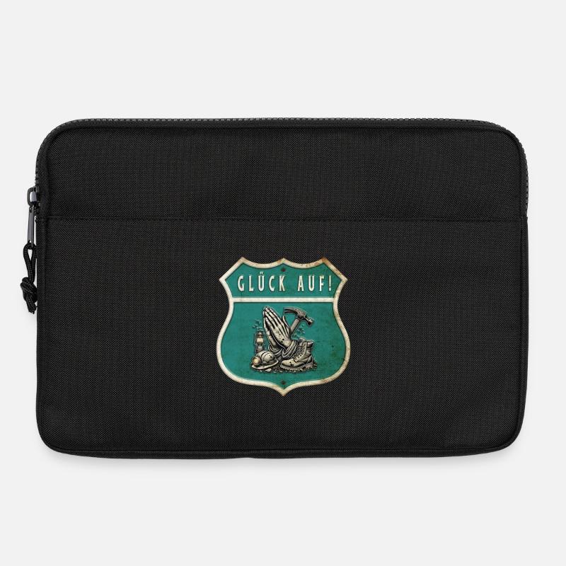 Bergbau – Glaube & Arbeit - Laptoptasche 13" - Schwarz