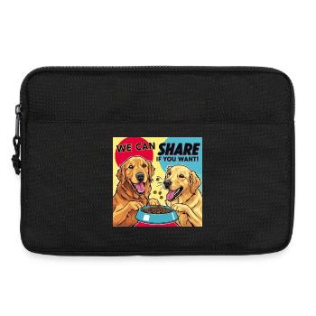 Comic Dogs - We Can Share If You Want - Laptoptasche 13" - Schwarz - Vorne