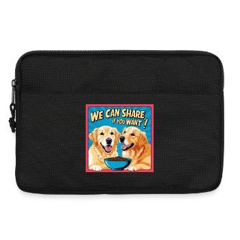 Comic Dogs - We Can Share If You Want - Laptoptasche 13" - Schwarz - Vorne