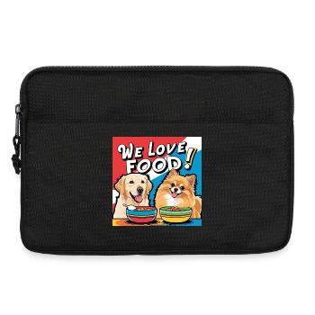 Comic Dogs - We Love Food - Laptop bag 13" - black - Front
