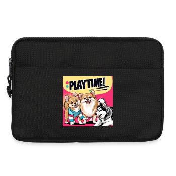 Chiens de bande dessinée - Temps de jeu - Sacoche pour ordinateur portable 13 pouces - noir - Devant