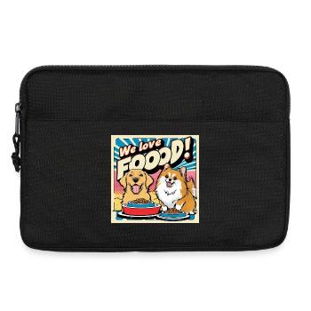 Comic Dogs - We Love Food - Laptoptasche 13" - Schwarz - Vorne