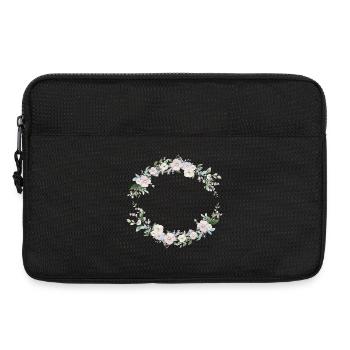Frühlings-Kranz- personalisierbar - Laptoptasche 13" - Schwarz - Vorne