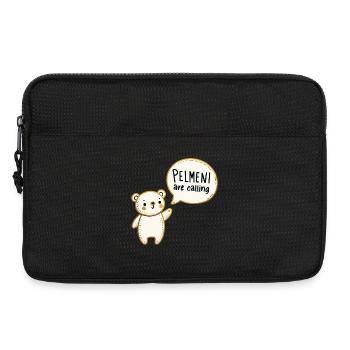 Pelmeni Call Sweet Bear Gold Gift - Laptop bag 13" - black - Front