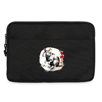 Chinesisches Sternzeichen Ratte - Laptoptasche 13" - Schwarz - Vorne