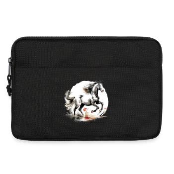 Chinesisches Sternzeichen Pferd - Laptoptasche 13" - Schwarz - Vorne