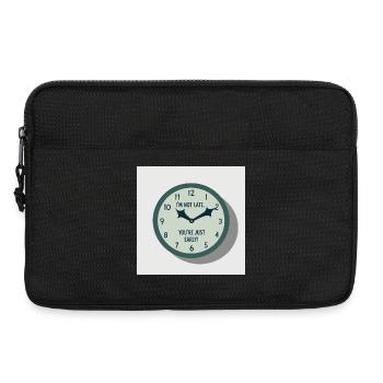 Ich bin nicht zu spät - Du bist einfach zu früh - Laptoptasche 13" - Schwarz - Vorne
