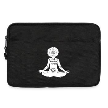L’art du yoga #10 - Sacoche pour ordinateur portable 13 pouces - noir - Devant