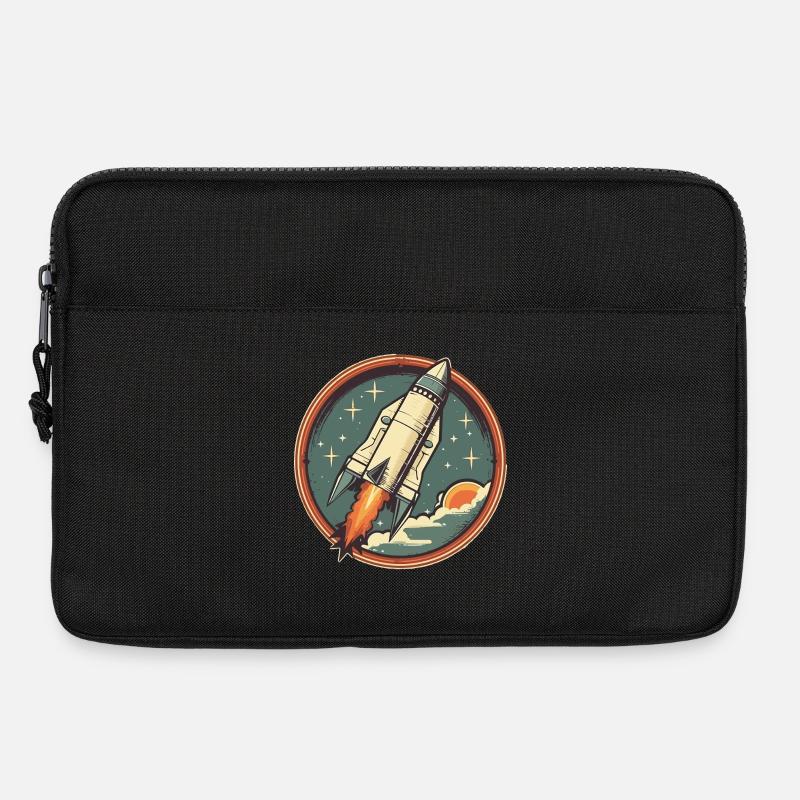 Retro Rocket - Space Rocket - Laptop bag 13" - black