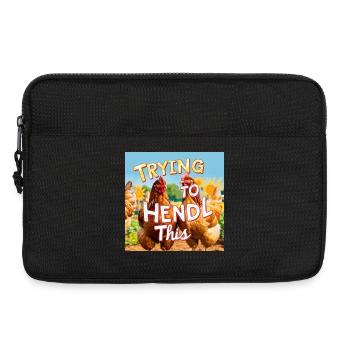 Poulets « Essayer de faire ça » - Sacoche pour ordinateur portable 13 pouces - noir - Devant