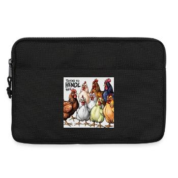 Poulets « Essayer de faire ça » - Sacoche pour ordinateur portable 13 pouces - noir - Devant