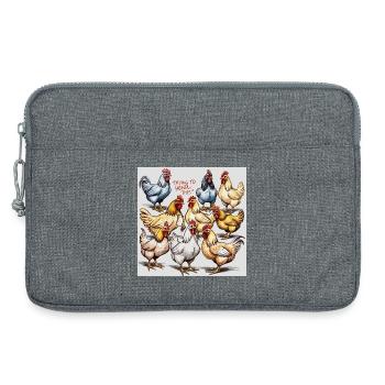 Chicken Ballet: Polyphonic Chicken Troupe - Laptop bag 13" - heather grey - Front
