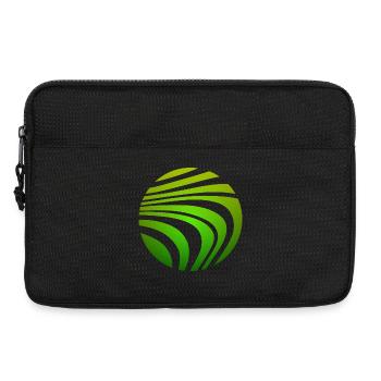 Motif Psychédélique Dégradé Vert - Sacoche pour ordinateur portable 13 pouces - noir - Devant