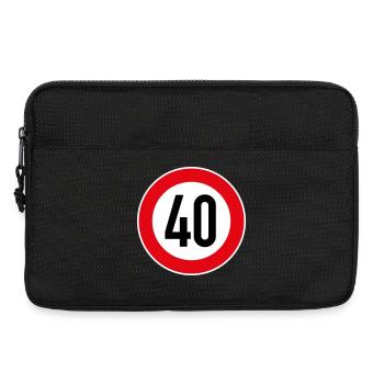 40 Geburtstag - Laptoptasche 13" - Schwarz - Vorne