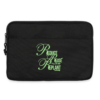 Eco Message – Reduce Reuse Replant - Laptoptasche 13" - Schwarz - Vorne