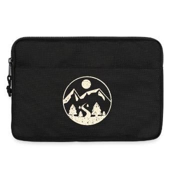 Scène de montagne en cercle - Sacoche pour ordinateur portable 13 pouces - noir - Devant