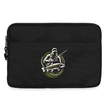 Angeln Angler Forelle Riesenfisch Geschenk - Laptoptasche 13" - Schwarz - Vorne