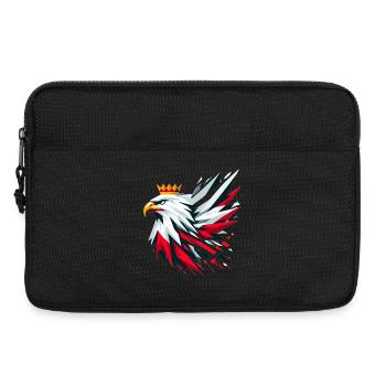 Pologne Polska Aigle Drapeau Géométrie Cadeau - Sacoche pour ordinateur portable 13 pouces - noir - Devant
