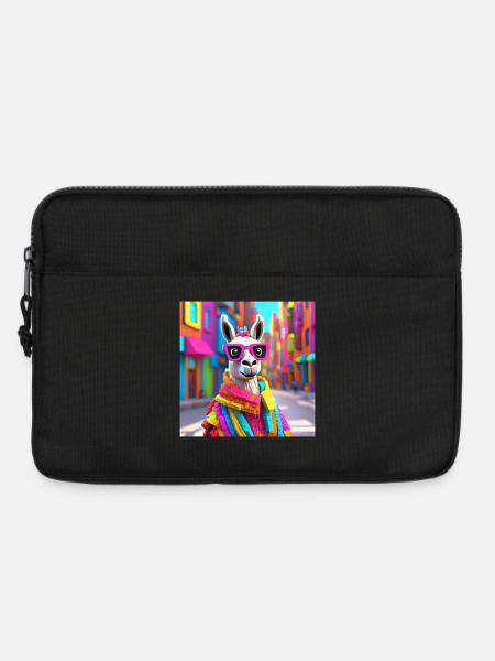 Lama, Alpaka, Lustiges Lama - Laptoptasche 13" - Schwarz