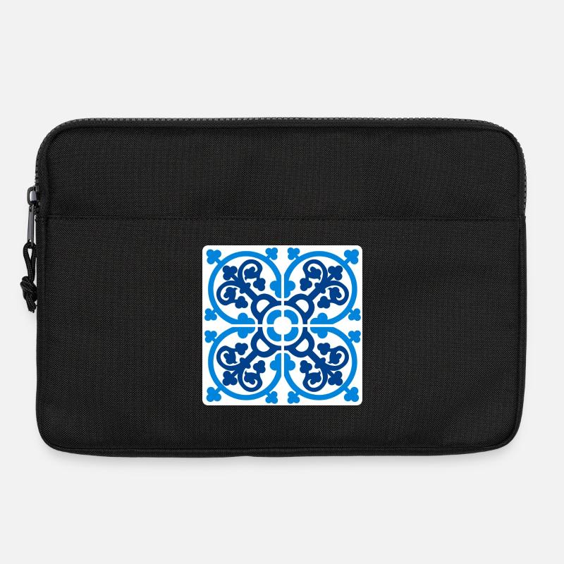 Mediterrane Majolika - Laptoptasche 13" - Schwarz