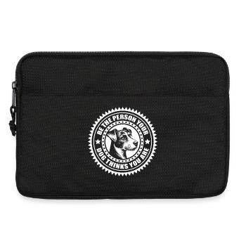 Jack Russell - Soyez la personne que votre chien pense... - Sacoche pour ordinateur portable 13 pouces - noir - Devant