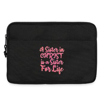 Sister in Christ, Sister for Life - Laptop bag 13" - black - Front