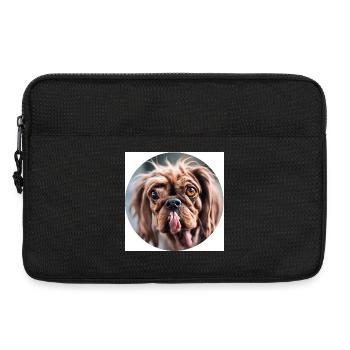 Hässlicher Hund Rundausschnitt - Laptoptasche 13" - Schwarz - Vorne