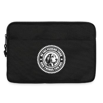 Beagle - Soyez la personne que votre chien pense que vous êtes - Sacoche pour ordinateur portable 13 pouces - noir - Devant