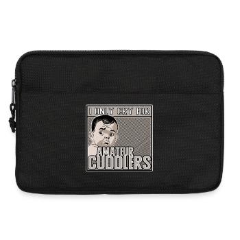 Je ne pleure que pour les câlins amateurs - Sacoche pour ordinateur portable 13 pouces - noir - Devant