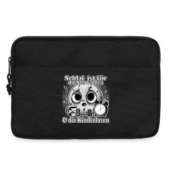 Schlaf ist für die Schwachen | Eltern Humor - Laptoptasche 13" - Schwarz - Vorne
