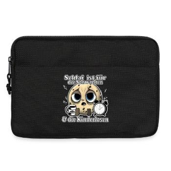 Schlaf ist für die Schwachen | Eltern Humor - Laptoptasche 13" - Schwarz - Vorne