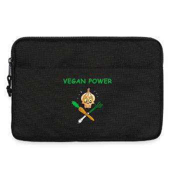 Le pouvoir des véganes - Sacoche pour ordinateur portable 13 pouces - noir - Devant