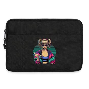 Fitness Femme Fort Gym Années 90 Cadeau - Sacoche pour ordinateur portable 13 pouces - noir - Devant