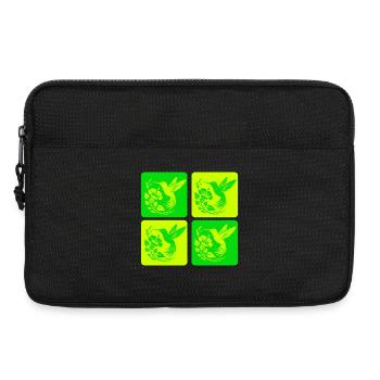 Kolibri & Blüte – Nature Design - Laptoptasche 13" - Schwarz - Vorne