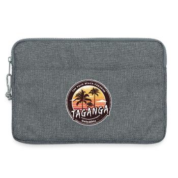 Taganga Palmen Strand Design - Laptoptasche 13" - Grau meliert - Vorne