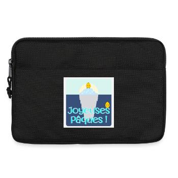 POULES POULETS - Joyeuses Pâques - Sacoche pour ordinateur portable 13 pouces - noir - Devant