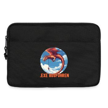 EXE AUSFÜHREN Drachen Admin IT Informatik Lustig - Laptoptasche 13" - Schwarz - Vorne