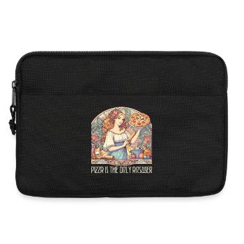 Pizza Is The Only Answer Funny Gift - Laptop bag 13" - black - Front