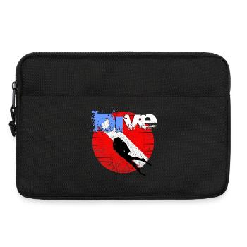 Drapeau de plongée américain - Sacoche pour ordinateur portable 13 pouces - noir - Devant