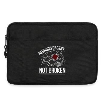 Neurodivergent Not Broken – Strong Mind Statement - Laptoptasche 13" - Schwarz - Vorne