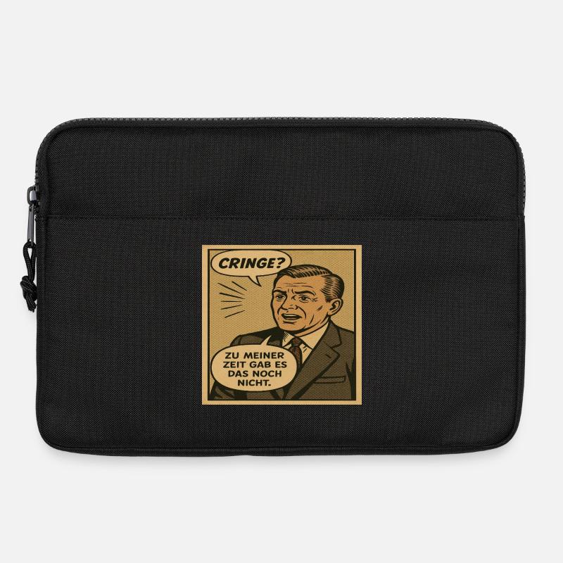 Retro Pop‑Comic Kringel Humor - Laptoptasche 13" - Schwarz