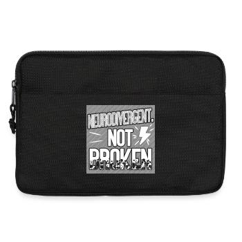 Neurodivergent. Pas cassé. - Sacoche pour ordinateur portable 13 pouces - noir - Devant