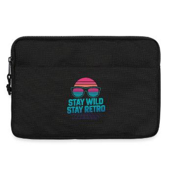 Stay Wild Stay Retro Neon - Laptoptasche 13" - Schwarz - Vorne