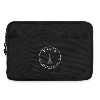 Paris mit Eifelturm und Koordinaten - Laptoptasche 13" - Schwarz - Vorne