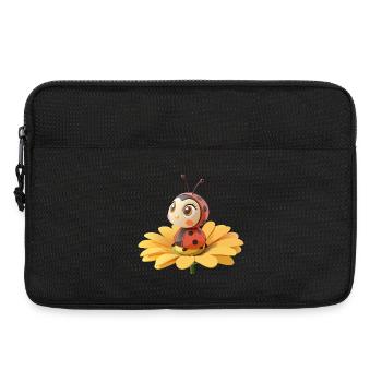 Cute ladybug on a flower - Laptop bag 13" - black - Front
