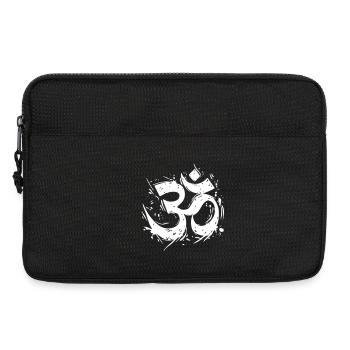 Om-Symbol im dynamischen Grunge-Design - Laptoptasche 13" - Schwarz - Vorne