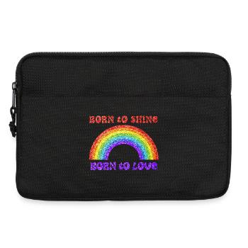 Regenbogen, geboren zu lieben, Stolz, LGBTQ+ - Laptoptasche 13" - Schwarz - Vorne